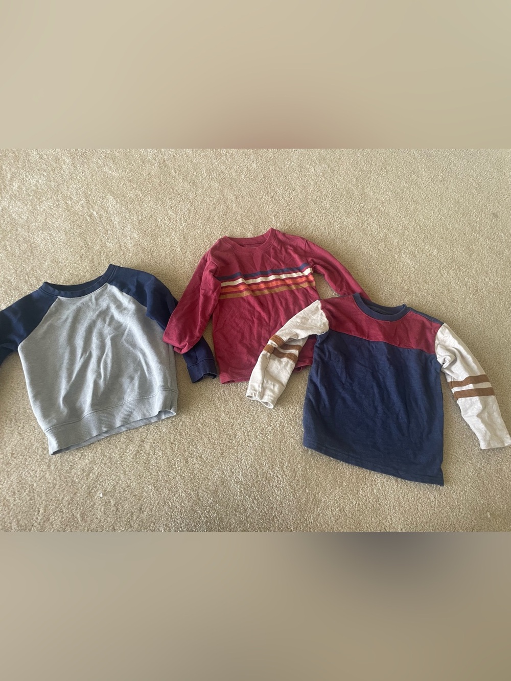 BUNDLE OF 3 Long sleeve boys tops. Size 4T